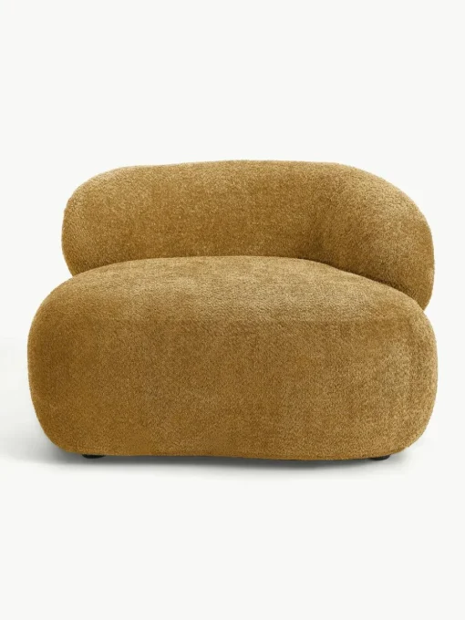 Loungefauteuil Alba uit teddy-bouclé