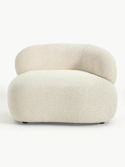 Loungefauteuil Alba uit teddy-bouclé
