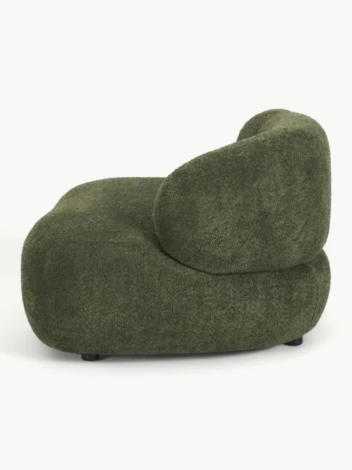 Loungefauteuil Alba uit teddy bouclé