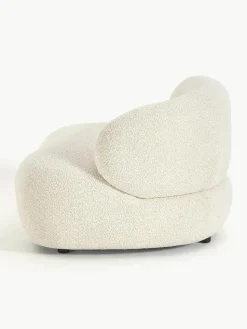 Loungefauteuil Alba uit teddy-bouclé
