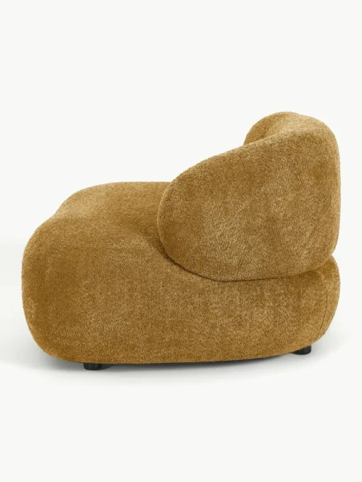 Loungefauteuil Alba uit teddy-bouclé