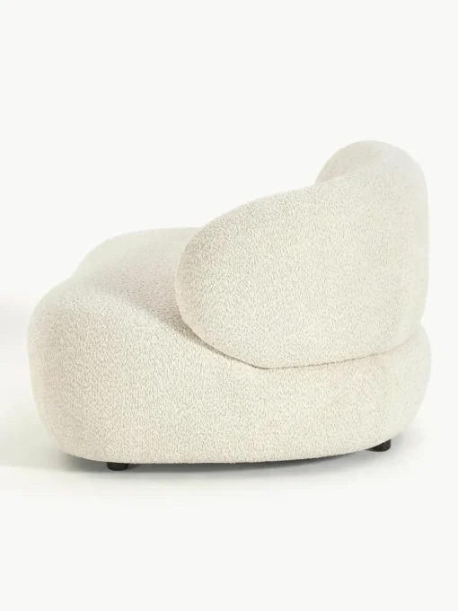 Loungefauteuil Alba uit teddy-bouclé