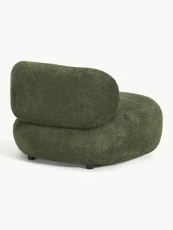 Loungefauteuil Alba uit teddy bouclé
