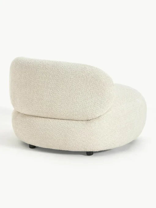 Loungefauteuil Alba uit teddy-bouclé