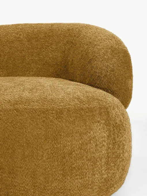 Loungefauteuil Alba uit teddy-bouclé