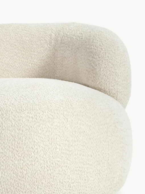 Loungefauteuil Alba uit teddy-bouclé