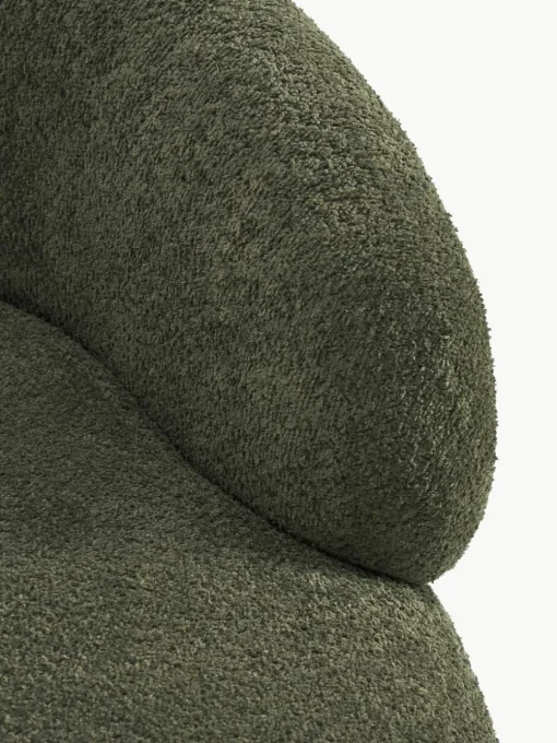 Loungefauteuil Alba uit teddy bouclé