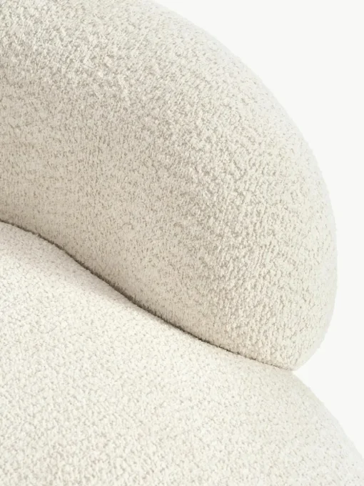 Loungefauteuil Alba uit teddy-bouclé
