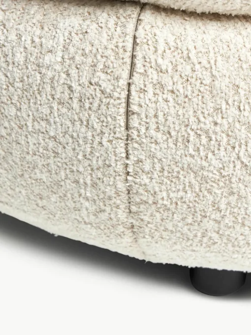 Loungefauteuil Alba uit teddy-bouclé