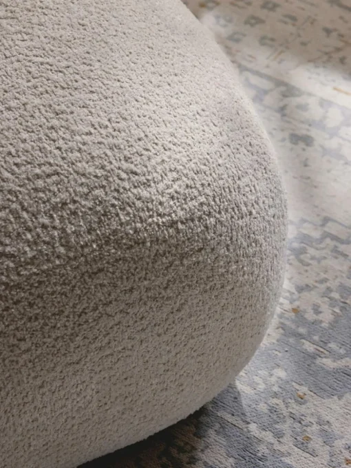 Loungefauteuil Alba uit teddy-bouclé