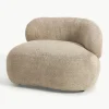 Loungefauteuil Alba van teddy bouclé