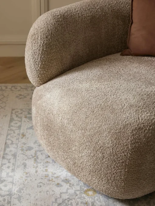 Loungefauteuil Alba van teddy bouclé