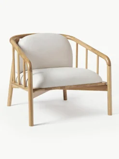 Loungefauteuil Balin van eikenhout