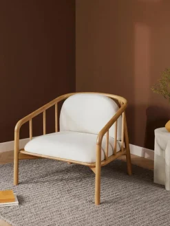 Loungefauteuil Balin van eikenhout