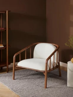 Loungefauteuil Balin van eikenhout