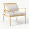 Loungefauteuil Manuell van rubberhout