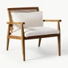 Loungefauteuil Manuell van rubberhout