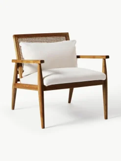 Loungefauteuil Manuell van rubberhout