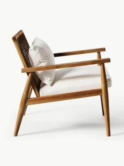 Loungefauteuil Manuell van rubberhout