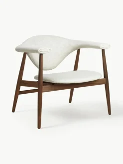 Loungefauteuil Masculo van walnoothout
