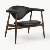 Loungefauteuil Masculo van walnoothout