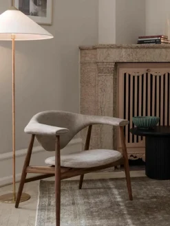 Loungefauteuil Masculo van walnoothout