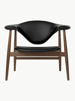 Loungefauteuil Masculo van walnoothout