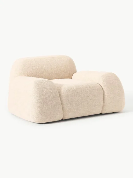 Loungefauteuil Wolke van bouclé
