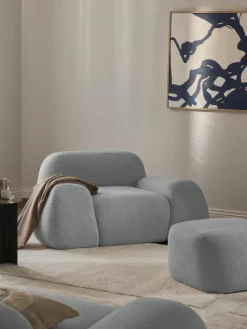Loungefauteuil Wolke van bouclé
