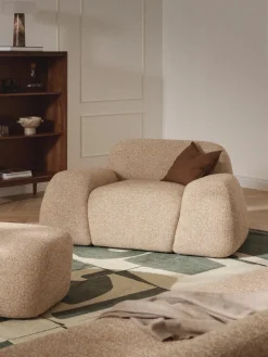 Loungefauteuil Wolke van bouclé