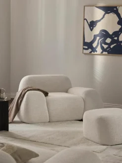 Loungefauteuil Wolke van bouclé