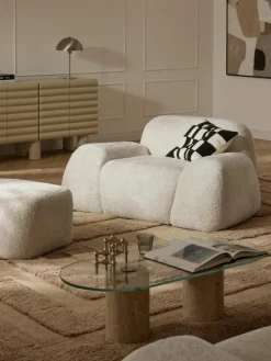 Loungefauteuil Wolke van teddy-bouclé