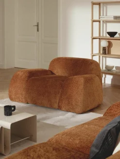 Loungefauteuil Wolke van teddy-bouclé