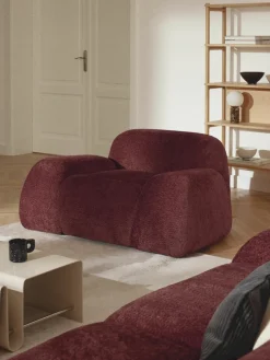 Loungefauteuil Wolke van teddy-bouclé