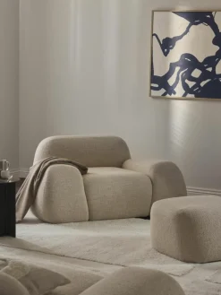 Loungefauteuil Wolke van bouclé