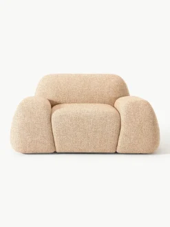 Loungefauteuil Wolke van bouclé