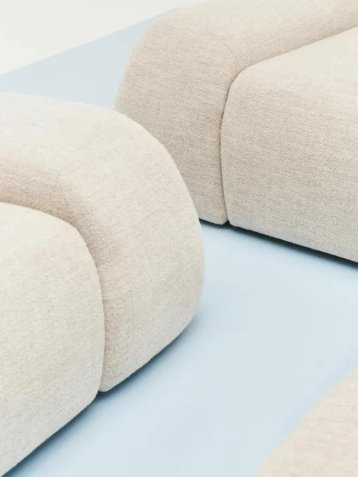 Loungefauteuil Wolke van bouclé