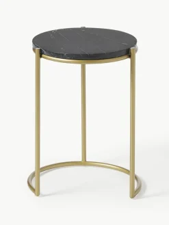 Marmeren bijzettafels Ella, set van 2