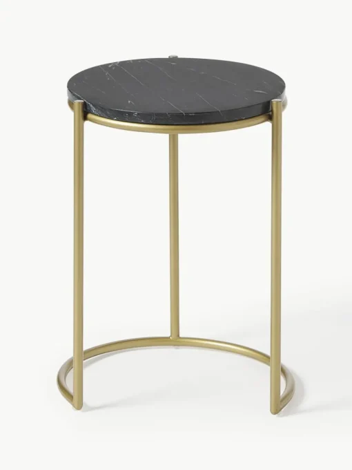 Marmeren bijzettafels Ella, set van 2