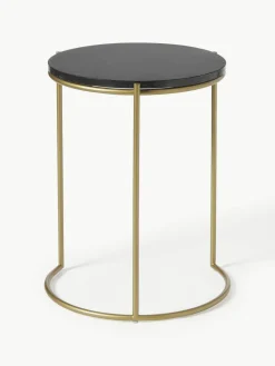 Marmeren bijzettafels Ella, set van 2