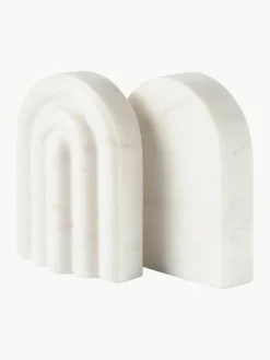 Marmeren boekensteunen Malie, 2 stuks