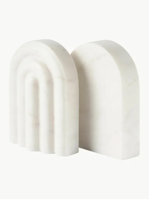 Marmeren boekensteunen Malie, 2 stuks