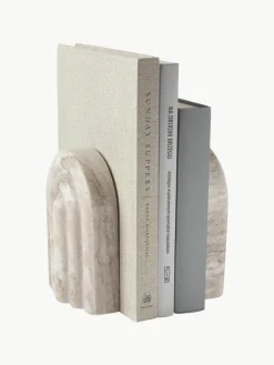 Marmeren boekensteunen Malie, 2 stuks