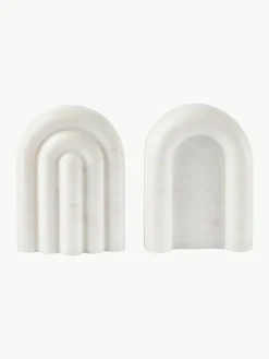 Marmeren boekensteunen Malie, 2 stuks