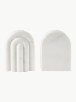 Marmeren boekensteunen Malie, 2 stuks