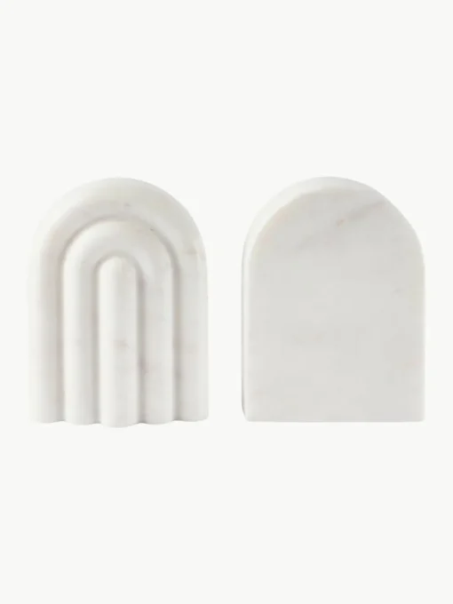 Marmeren boekensteunen Malie, 2 stuks