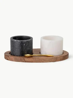 Marmeren opbergpotten Florio, set van 4