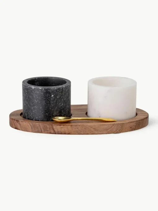 Marmeren opbergpotten Florio, set van 4