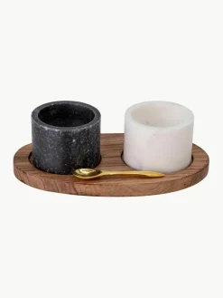 Marmeren opbergpotten Florio, set van 4