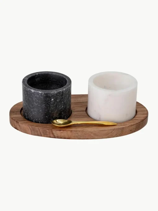 Marmeren opbergpotten Florio, set van 4